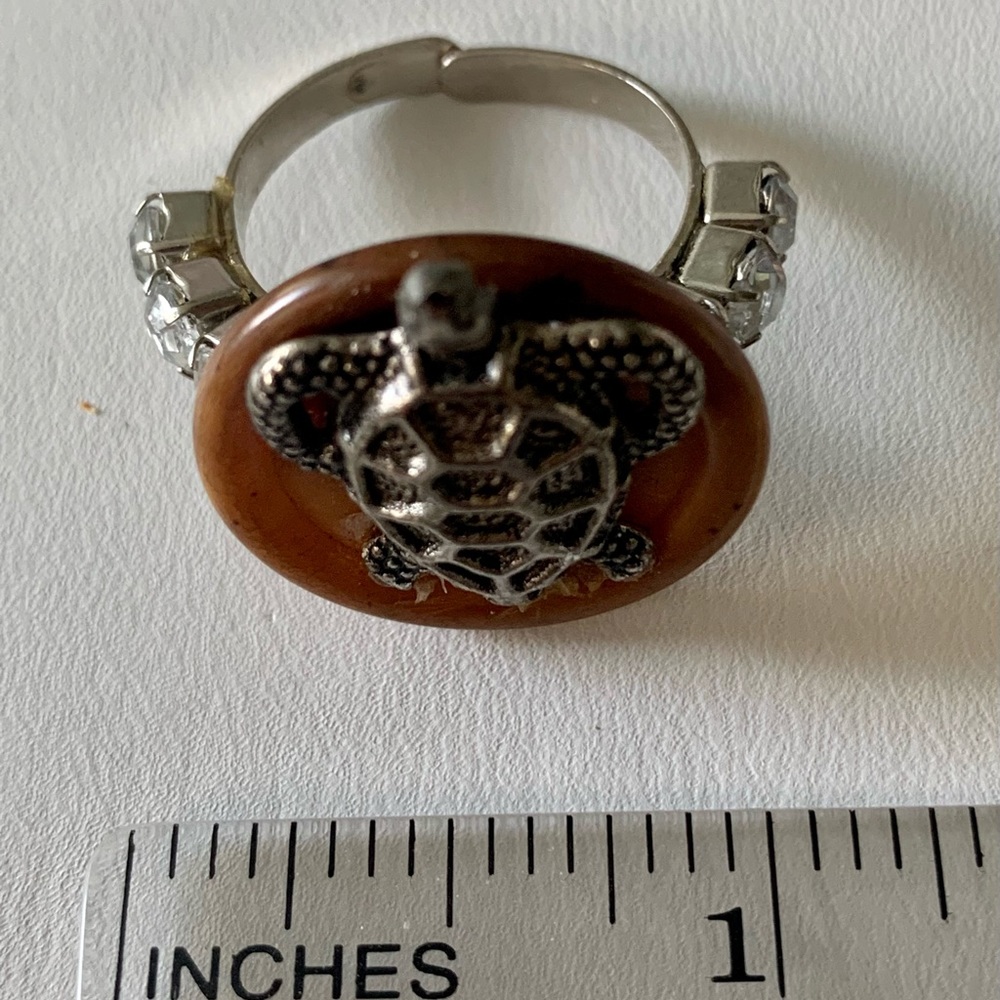 Turtle Ring Brown Adjustable Size - image 4
